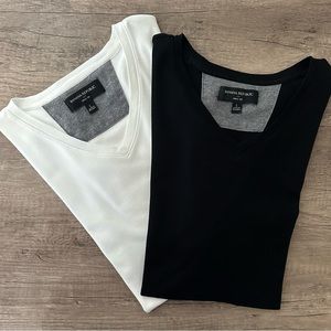Banana Republic dress Vee x2  B&W Size L